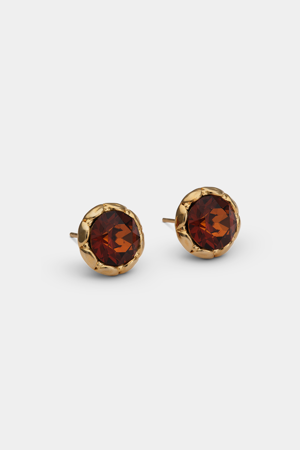Miss Victoria stud earrings - Smoked amber i gruppen Smykker / Øredobber / Studs hos Glitter (253001594702)