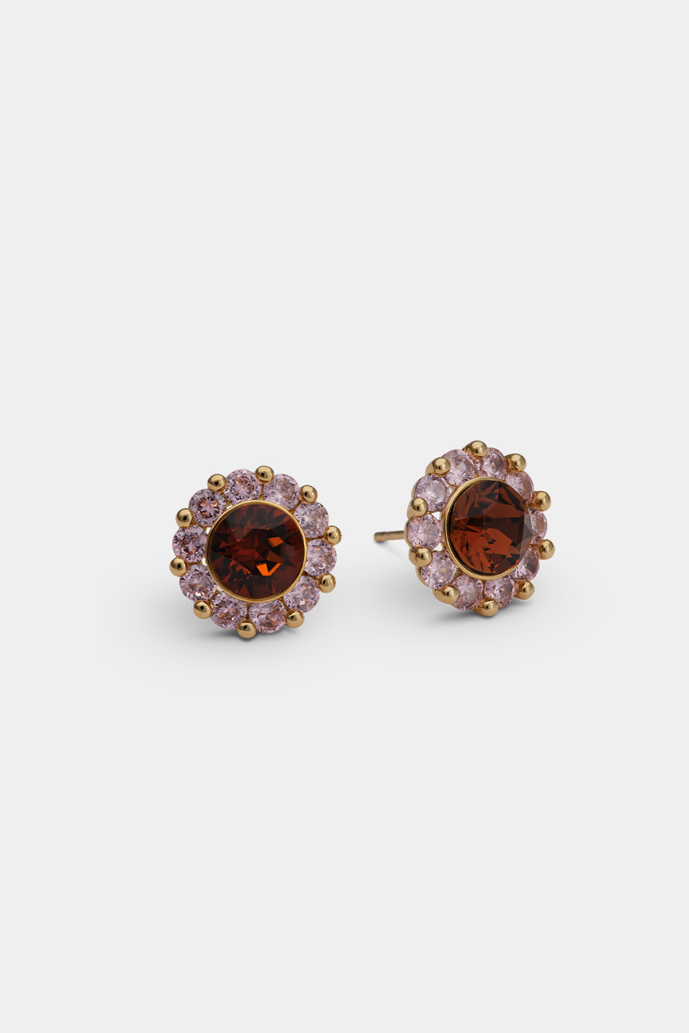 New Miss Sofia earrings - Pink amber i gruppen Smykker / Øredobber / Studs hos Glitter (253001604802)