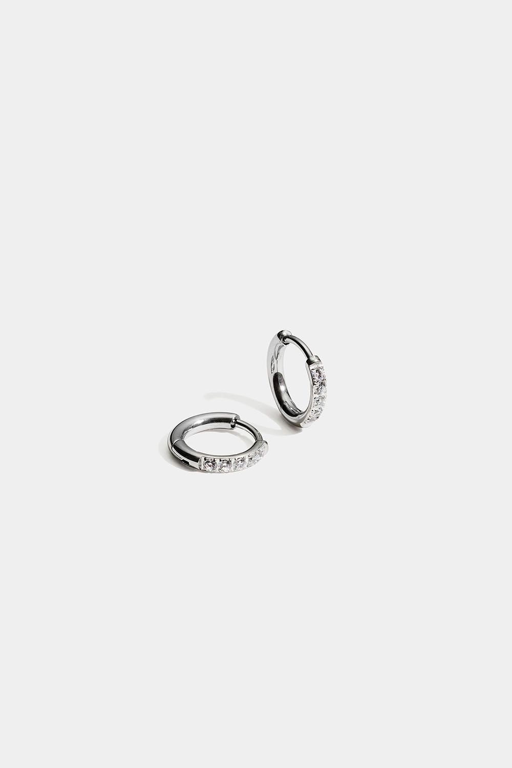 Miniøreringer i stål med Cubic Zirconia i gruppen Stål / Øredobber i stål hos Glitter (253004421601)
