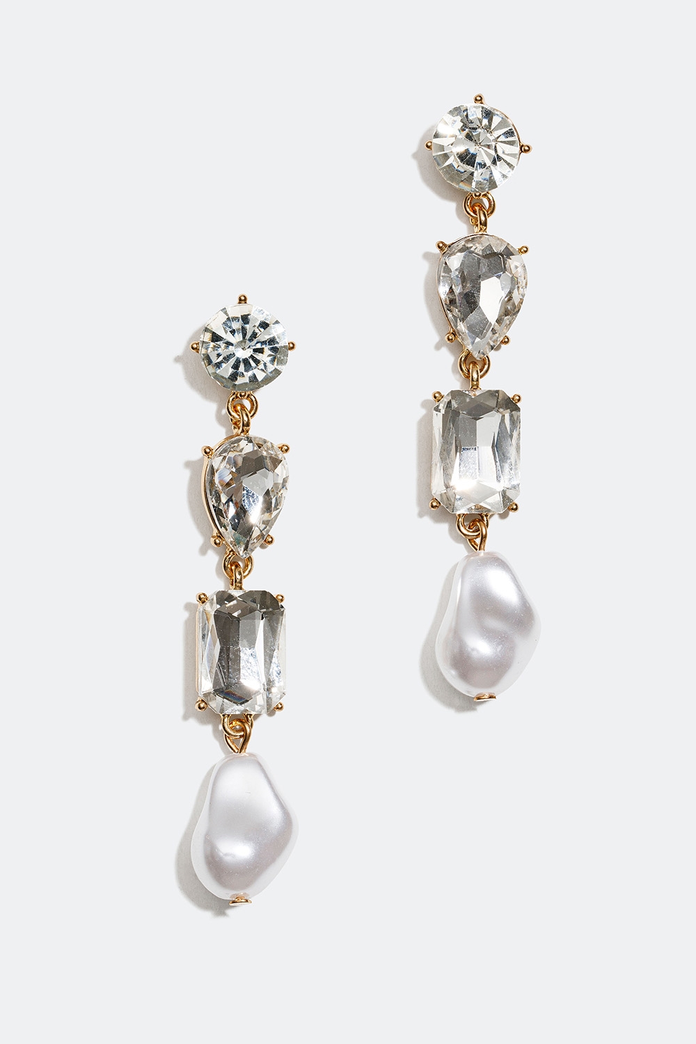 Lange øredobber med store glassteiner og perler i gruppen Smykker / Øredobber hos Glitter (253004660202)