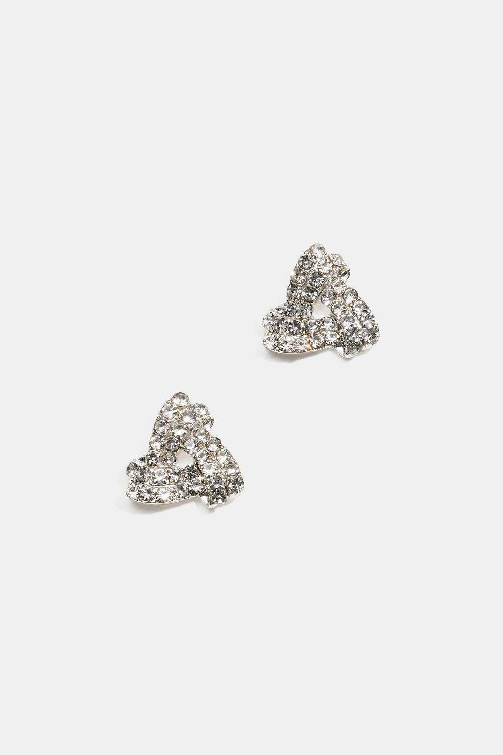 Stiftøredobber med trekantete knuter og strass i gruppen Smykker / Øredobber / Studs hos Glitter (253009771001)