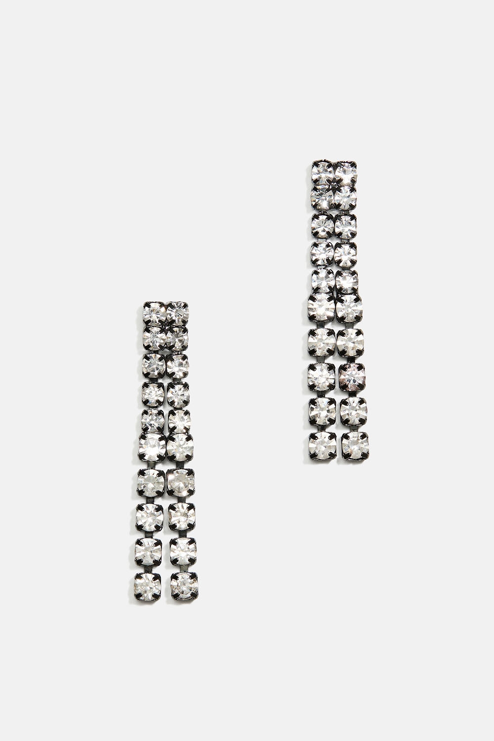 Mørkegrå strassøredobber i gruppen Smykker / Øredobber / Rhinestone hos Glitter (253010210200)