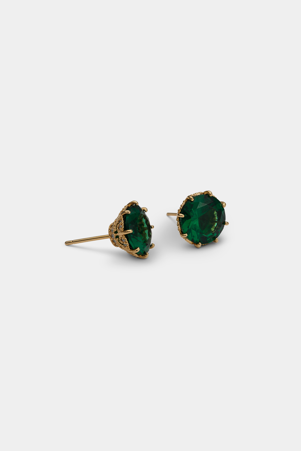 Elenora stud earrings - Emerald i gruppen Smykker / Øredobber / Studs hos Glitter (253010807502)