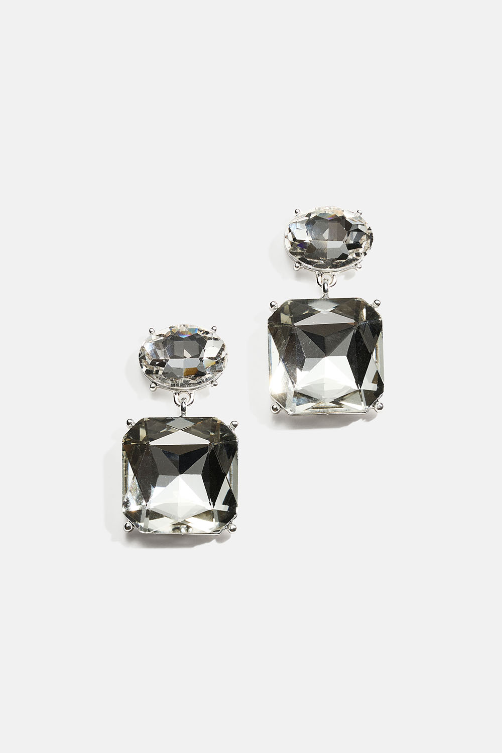 Øredobber med ovale og firkantede glassteiner i gruppen Smykker / Øredobber hos Glitter (253010880200)