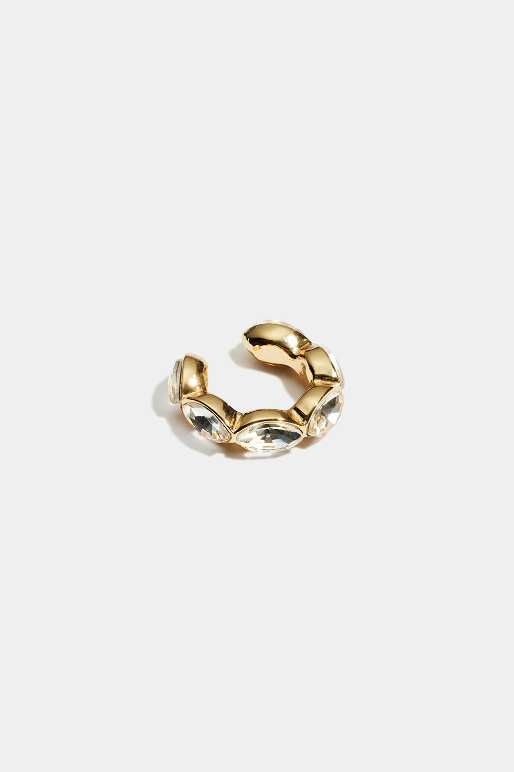 Gullfarget øresmykke med ovale glassteiner i gruppen Smykker / Øredobber / Earcuffs hos Glitter (253011852002)