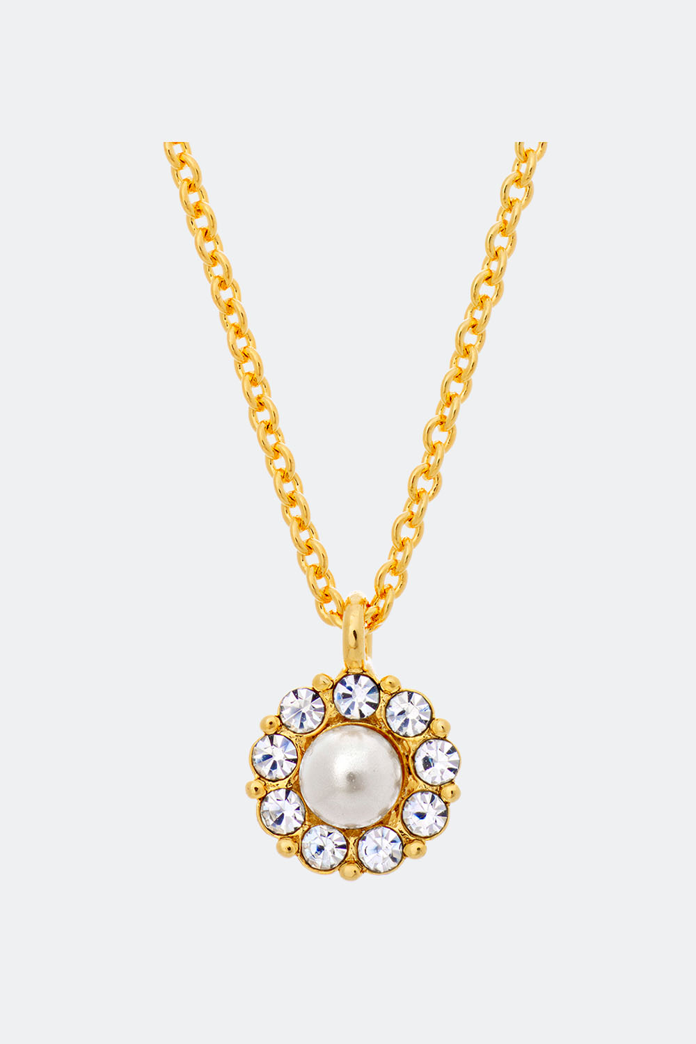 Petite Miss Sofia pearl necklace - Crystal (Gold) i gruppen Lily and Rose - Halskjeder hos Glitter (254000232002)