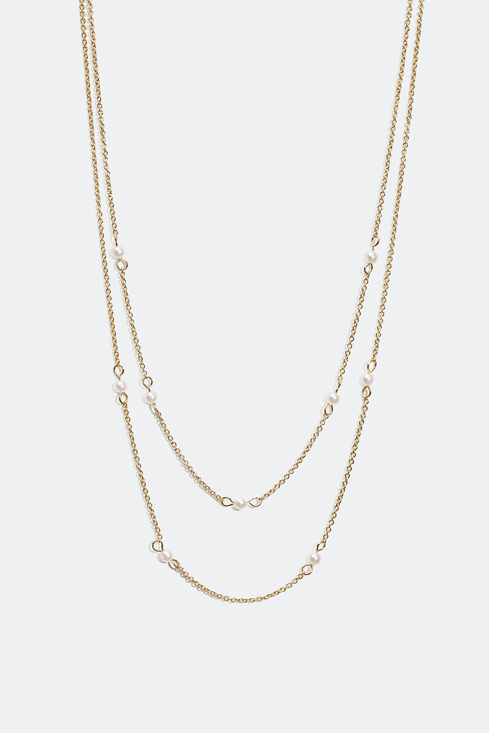 Dobbelt halskjede med små perler i gruppen Smykker / Halskjeder hos Glitter (25400033)