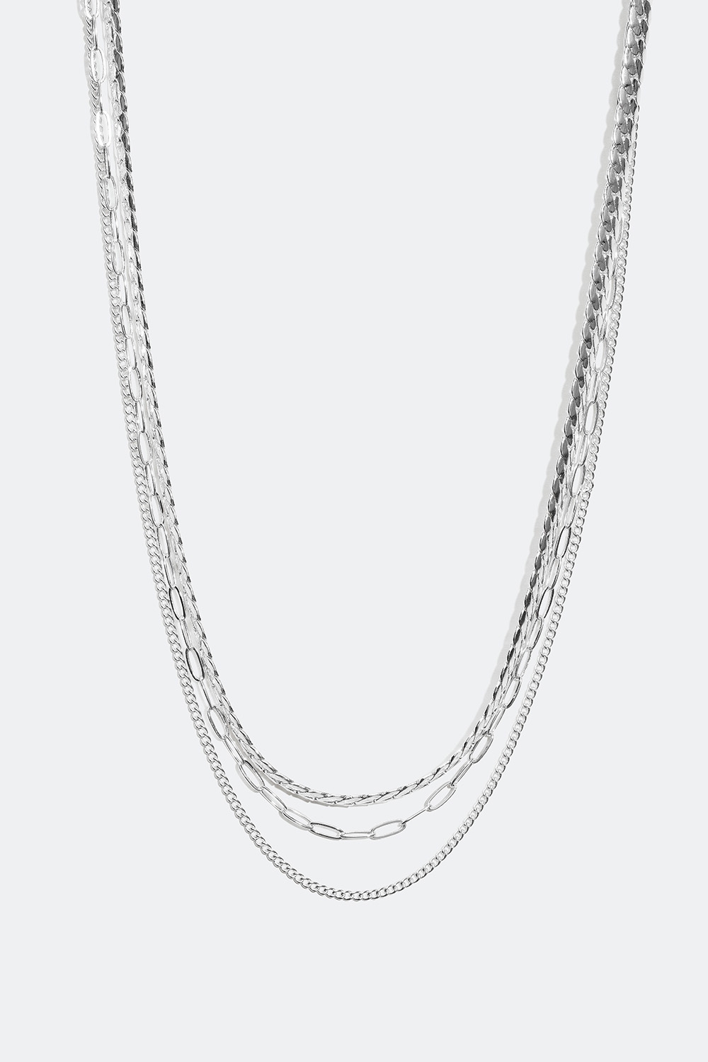 Lag-på-lag halskjede med forskjellige kjedetyper i gruppen Smykker / Halskjeder / Kjeder hos Glitter (254000551000)
