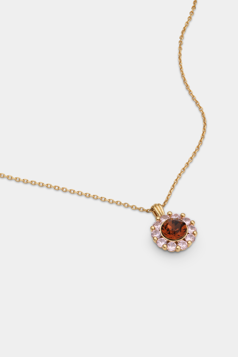 New Miss Sofia necklace - Pink amber i gruppen Store week / hos Glitter (254000744802)