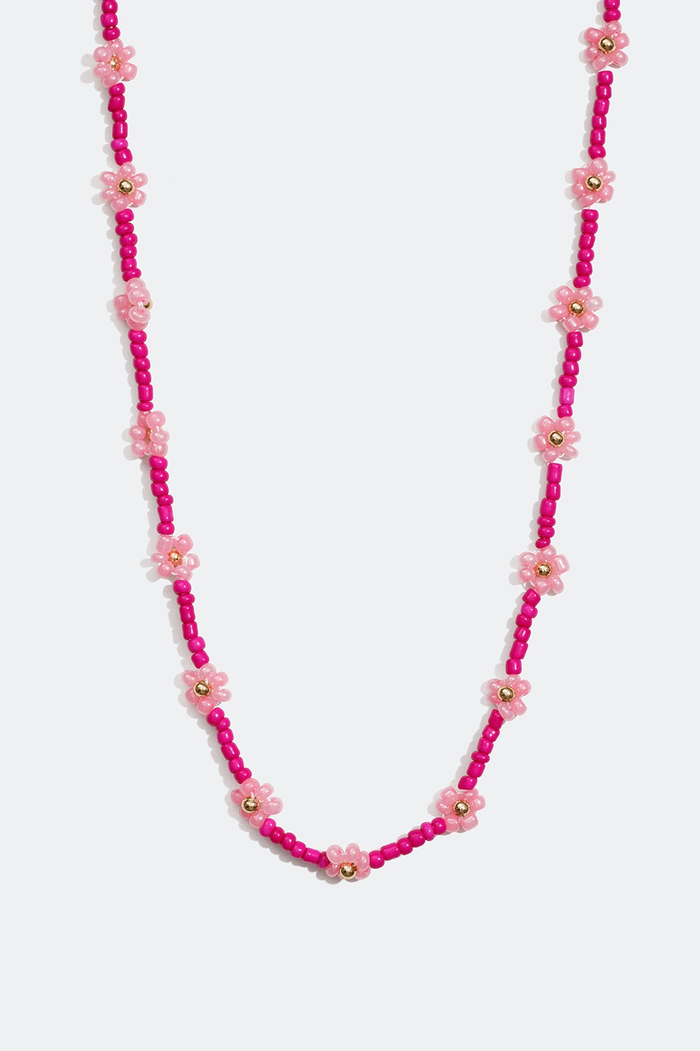 Kort halskjede med rosa blomster i gruppen Smykker / Halskjeder hos Glitter (254000955402)