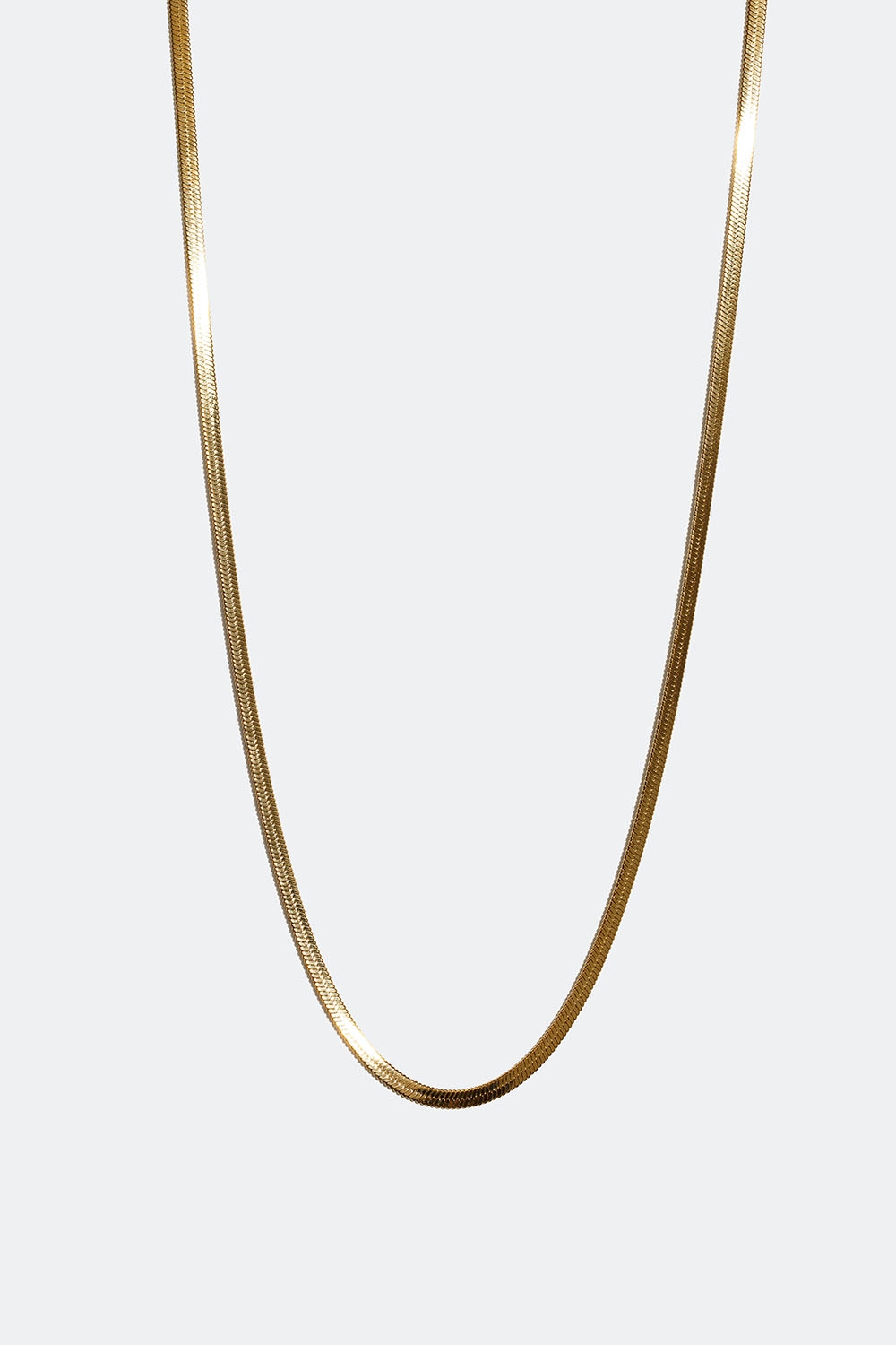 Halskjede i stål med 18 k gull, med slangekjede i gruppen Smykker / Halskjeder / Kjeder hos Glitter (254001072002)