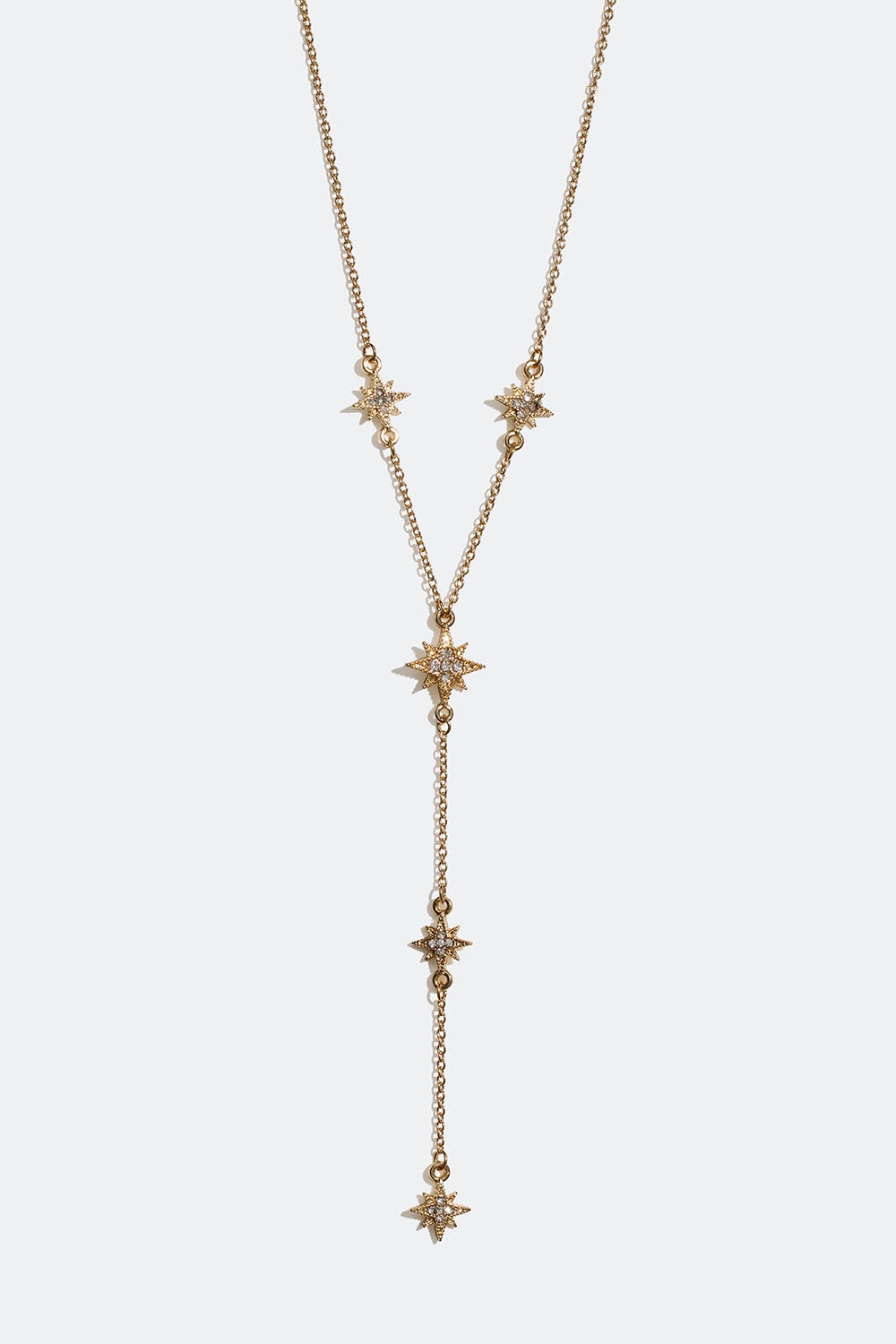 Gullfarget halskjede med stjerner i gruppen Smykker / Halskjeder / Halskjeder med anheng hos Glitter (254001212002)
