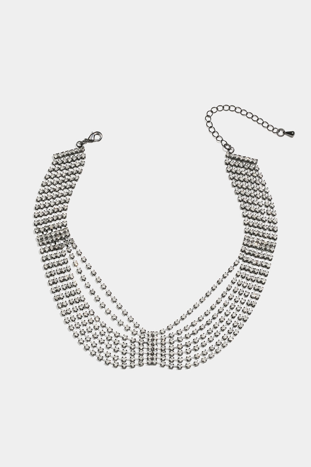 Mørkegrå choker med strass i gruppen Smykker / Halskjeder / Rhinestone hos Glitter (254002351500)
