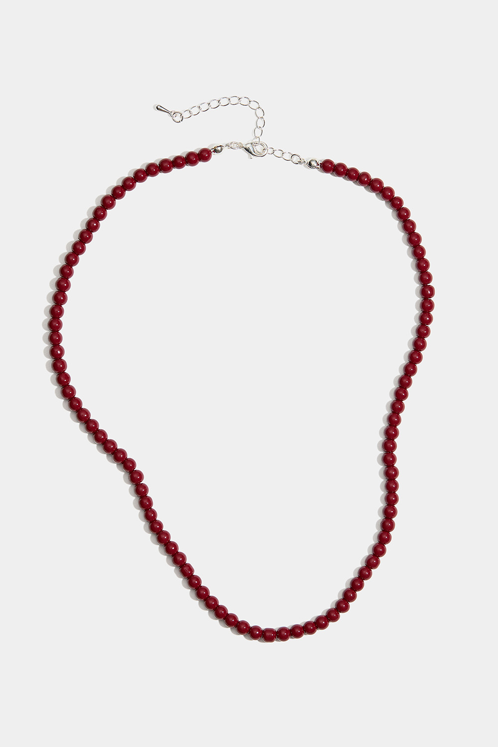 Halskjede med små, burgunder glassperler i gruppen Store week / hos Glitter (254002476001)