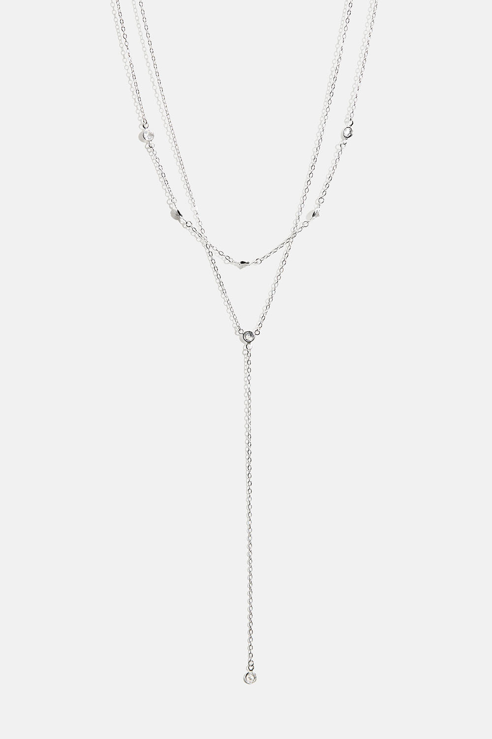 Dobbelt halsbånd med små runde glassteiner i gruppen Smykker / Halskjeder / Halskjeder med anheng hos Glitter (254002681001)