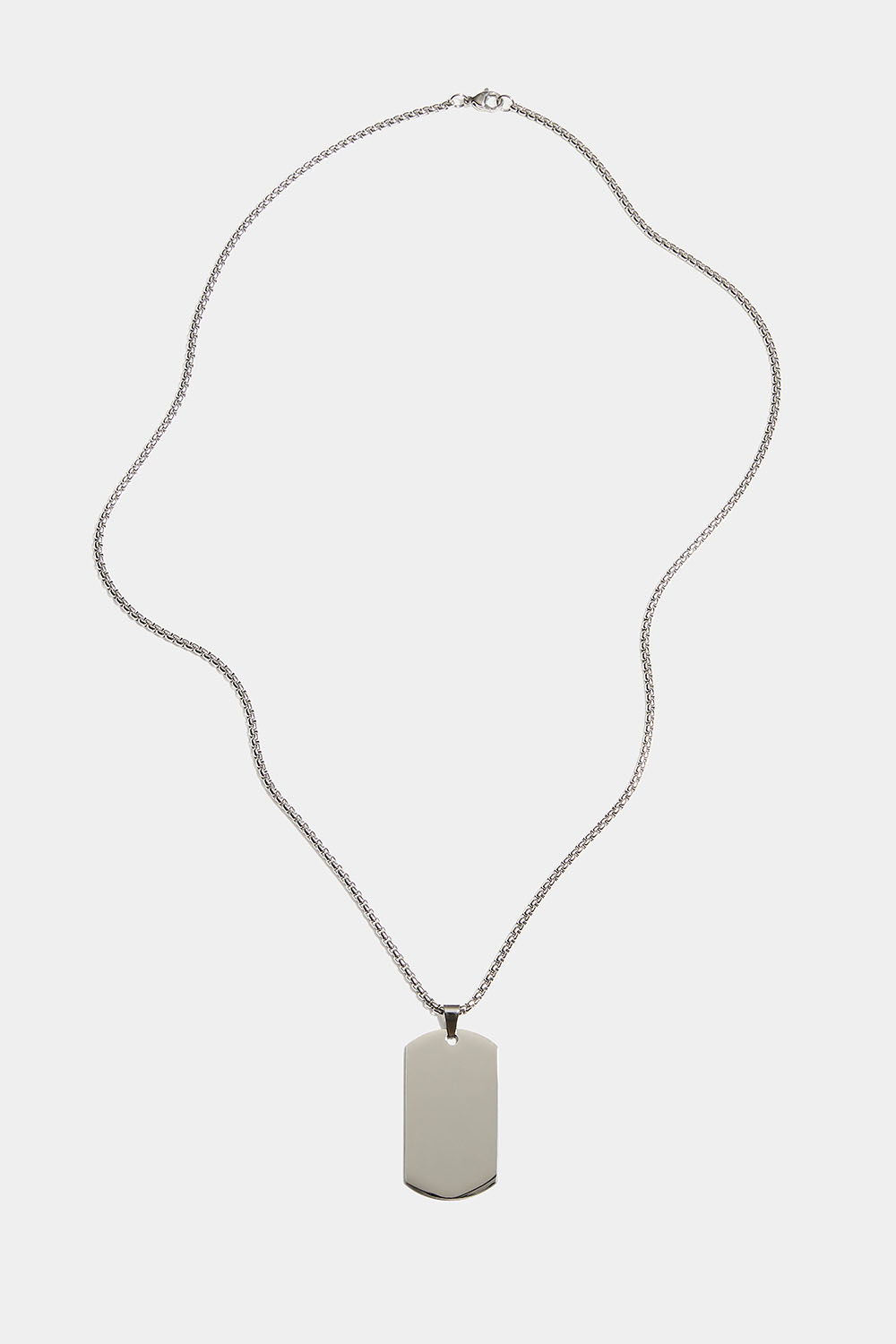 Halsbånd i stål med brikke i gruppen Stål / Halskjede i stål hos Glitter (254002801600)