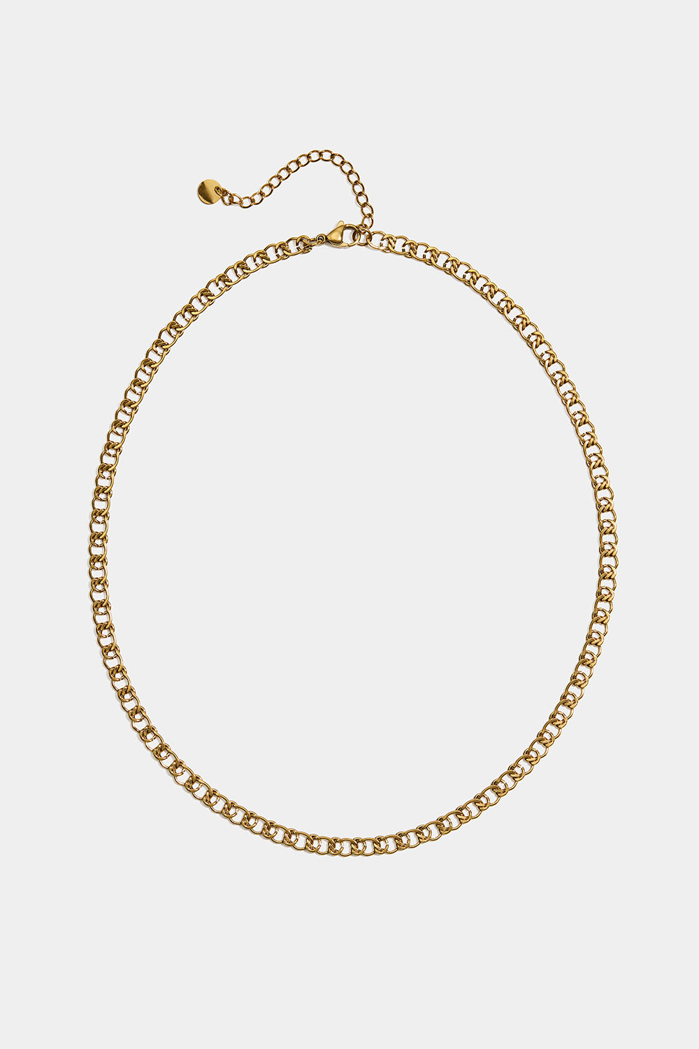 Flat kjedehalsbånd i 18k gullbelagt stål i gruppen Stainless Steel / 18 k gullbelagt stål hos Glitter (254002972000)