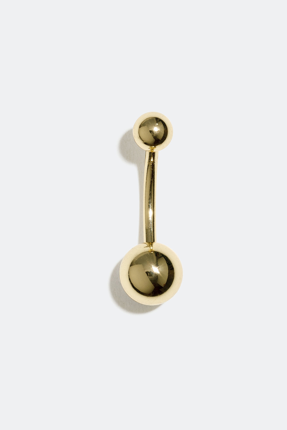 Gullfarget navlepiercing med kuler, 12 mm i gruppen Smykker / Piercinger / Navlepiercing hos Glitter (255000152012)