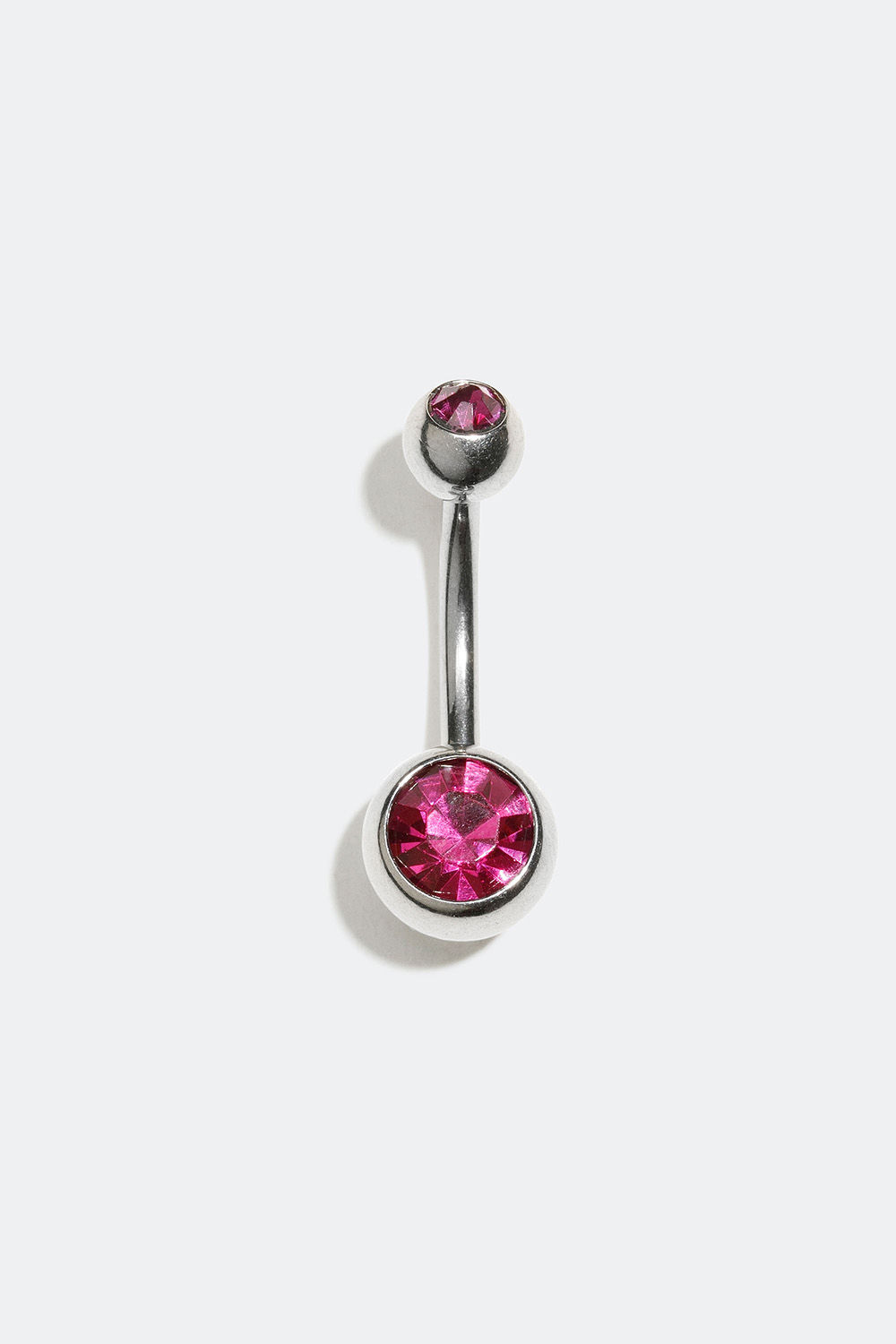 Navlepiercing med to rosa steiner i gruppen Smykker / Piercinger / Navlepiercing hos Glitter (255000465010)