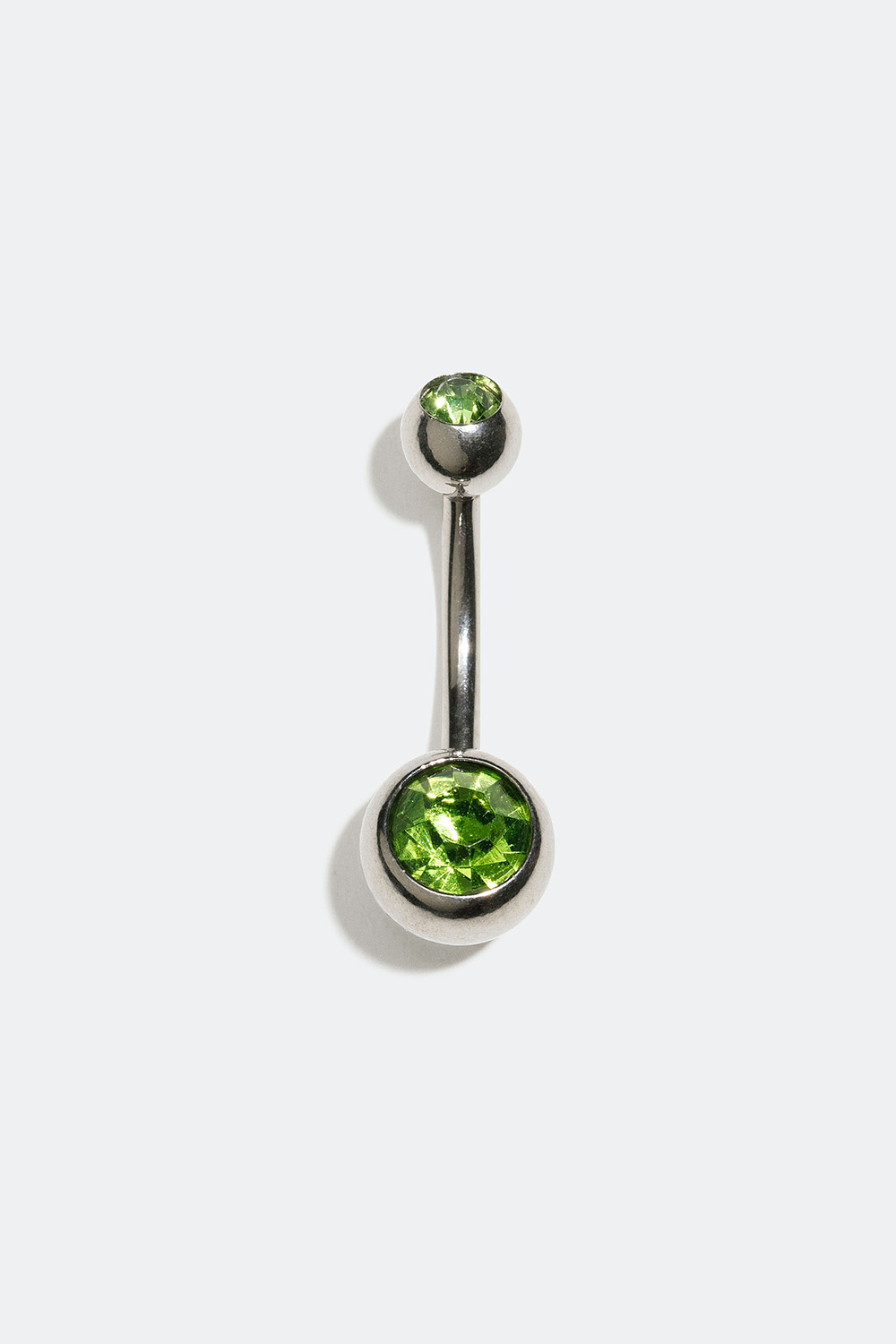 Navlepiercing med to grønne steiner i gruppen Smykker / Piercinger / Navlepiercing hos Glitter (255000467510)