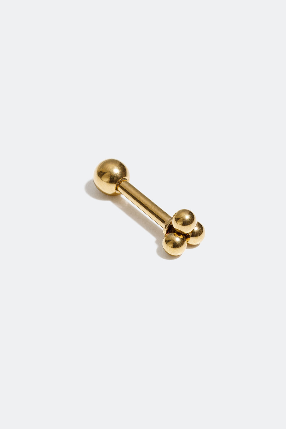 Gullfarget tragus-/helix-piercing med tre kuler i gruppen Smykker / Piercinger hos Glitter (255000492000)