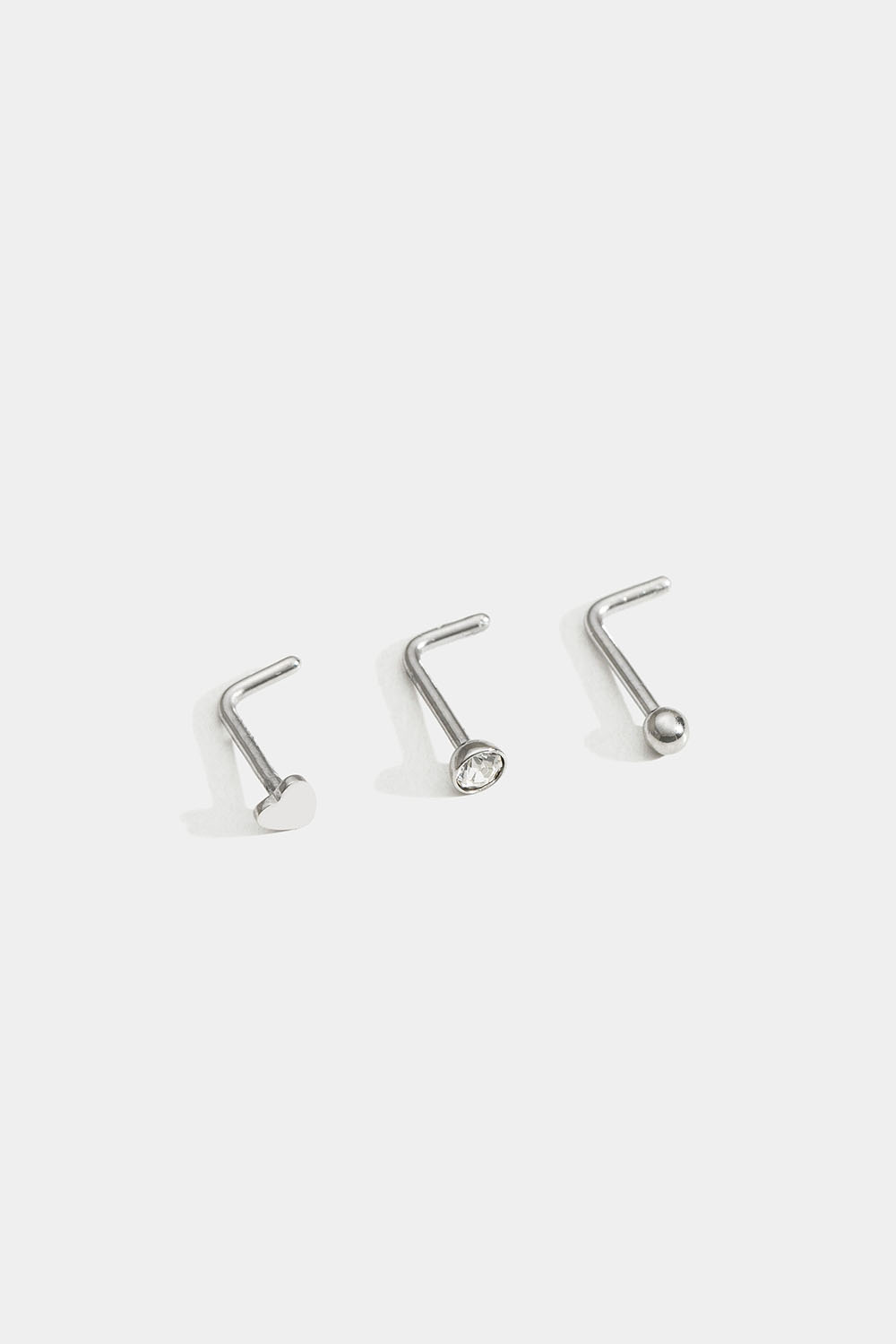 Nesepiercing i stål, 3-pakning i gruppen Smykker / Piercinger / Nesepiercing hos Glitter (255000571600)