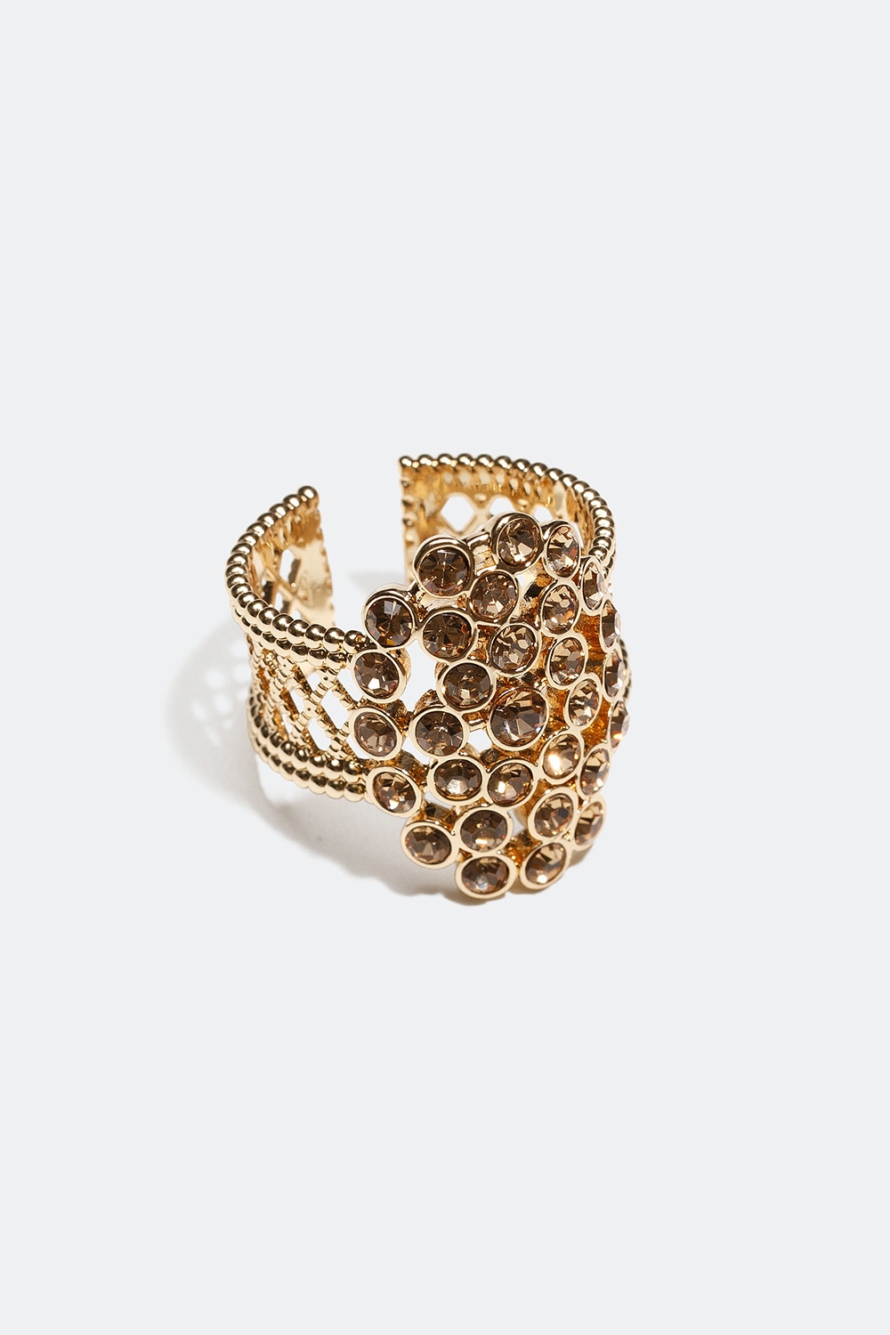 Justerbar ring med runde glassteiner i gruppen Festive Season Collection hos Glitter (256000472000)