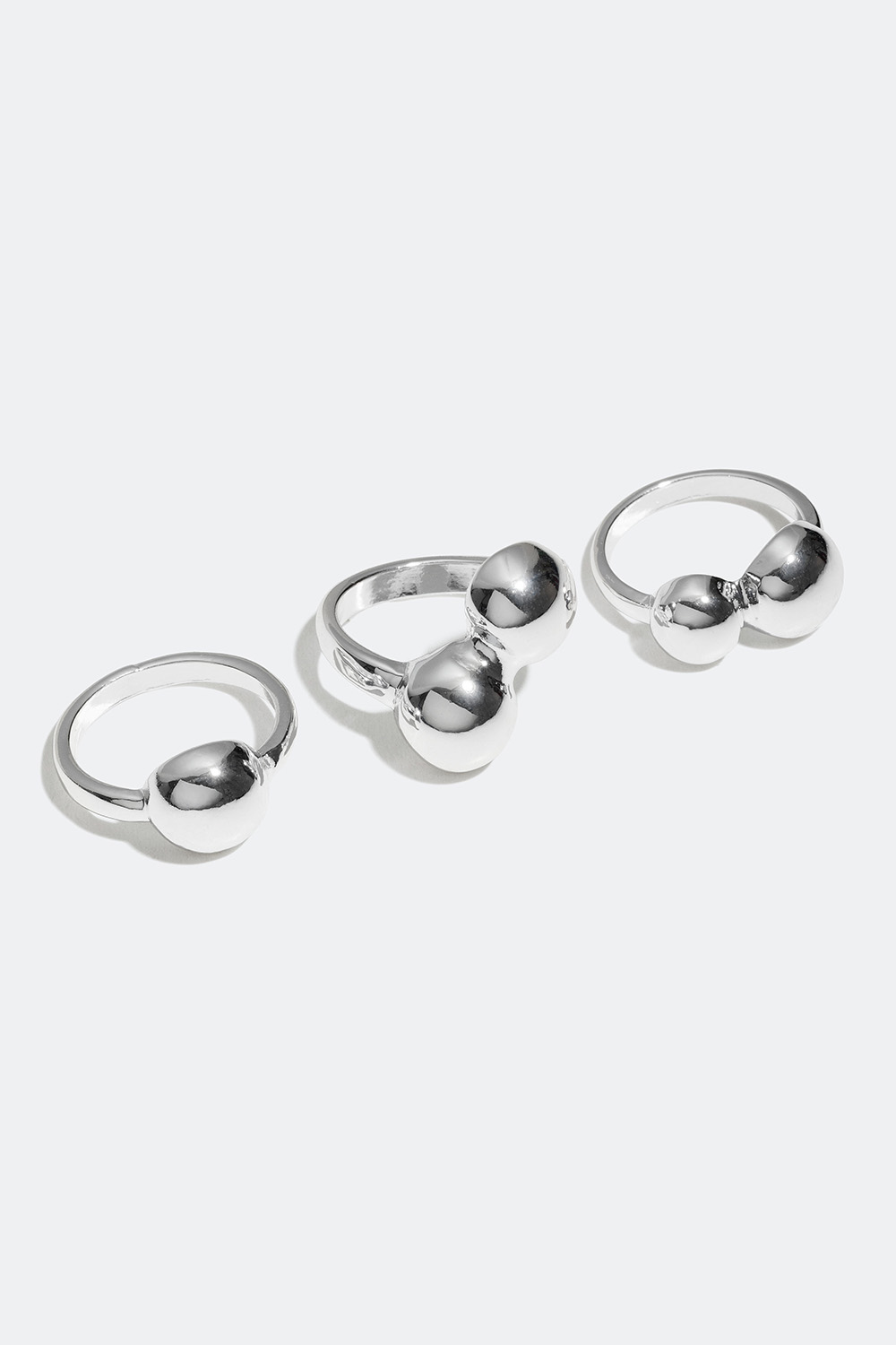 Ringer med kuler, 3-pakning i gruppen Smykker / Ringer / Flerpakning hos Glitter (256000501)