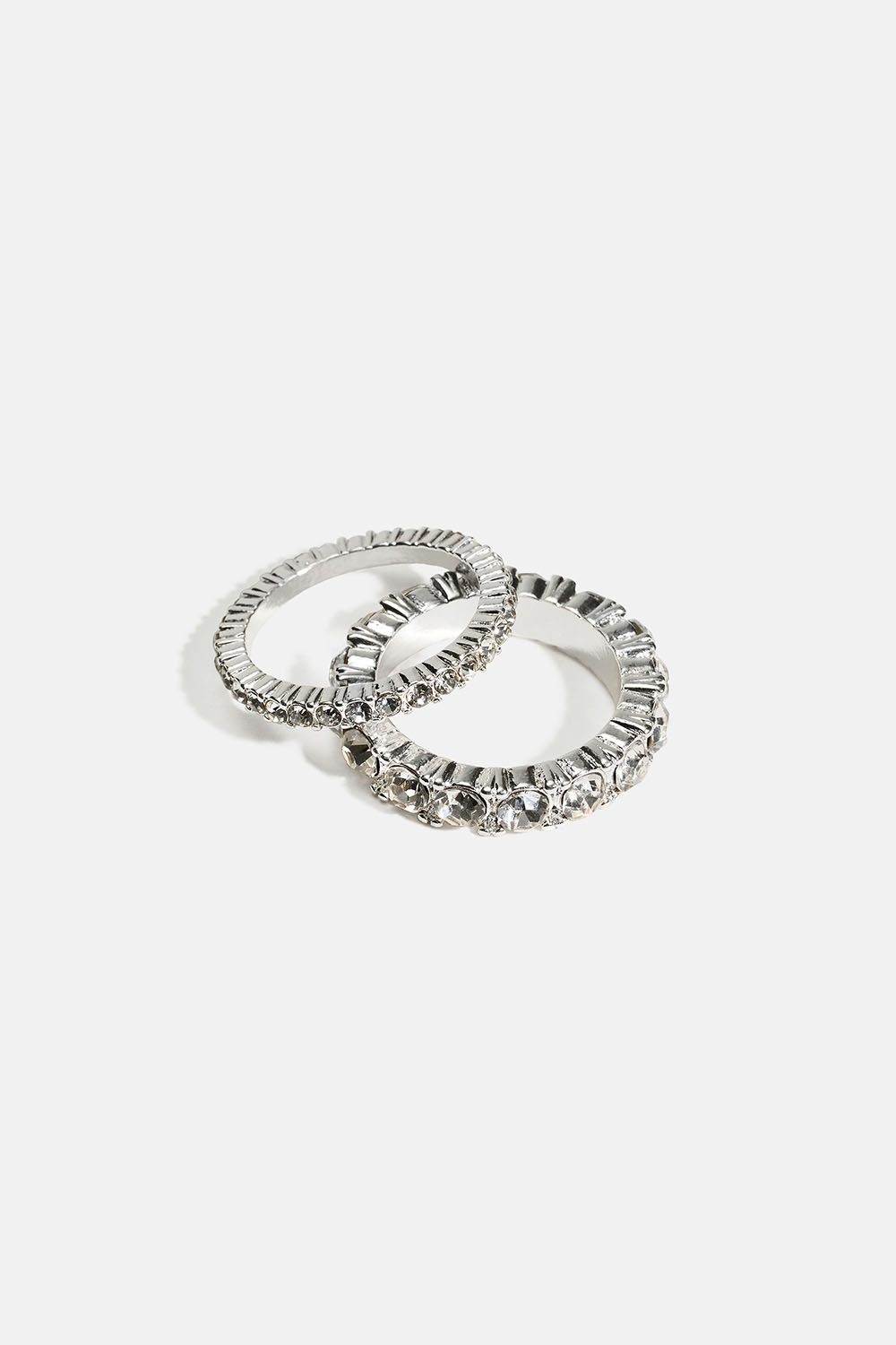 Ringer med strass, 2-pakning i gruppen Smykker / Ringer / Flerpakning hos Glitter (2560016510)