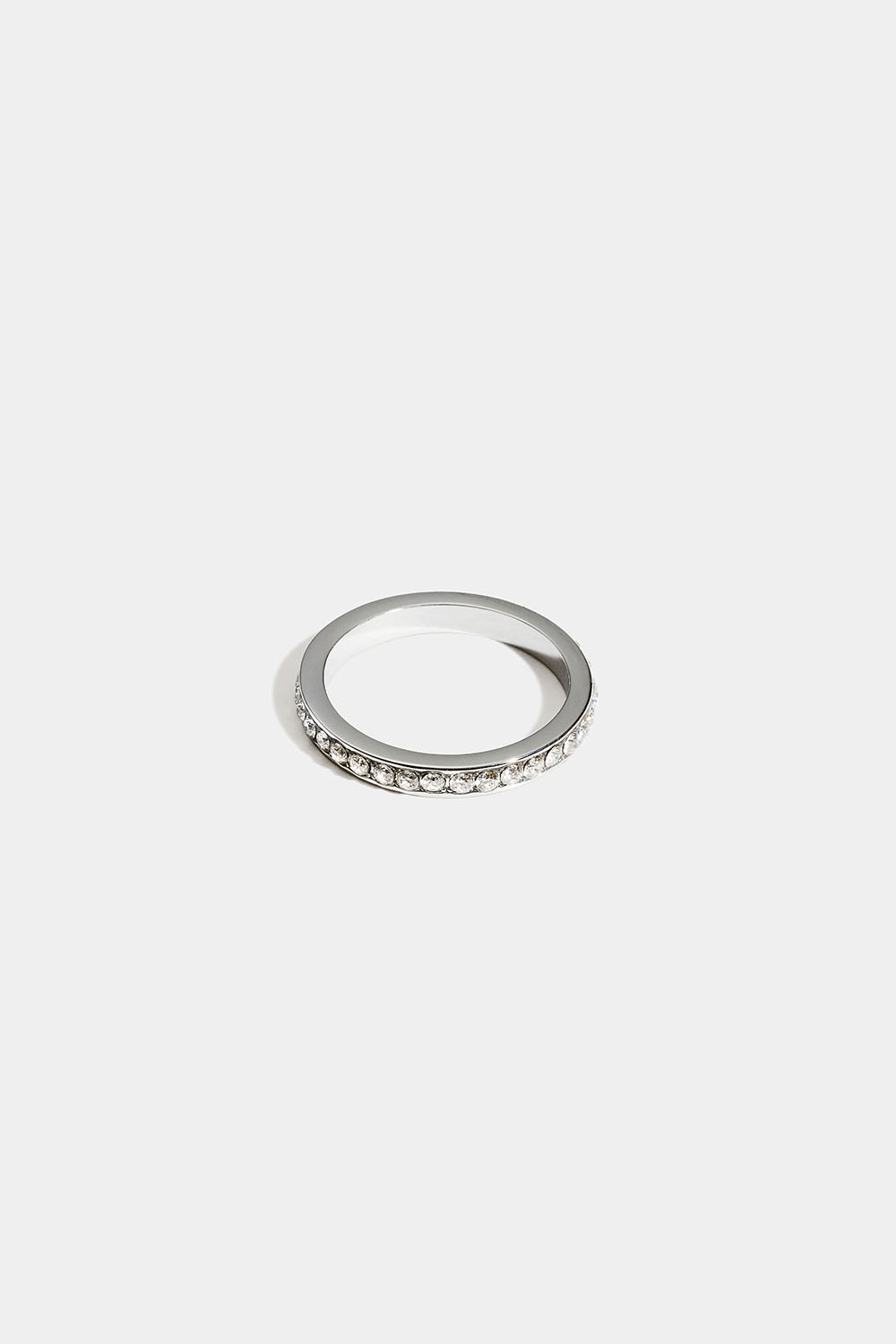 Lillefingerring i stål med kubisk zirkonia i gruppen Stål / Ringer i stål hos Glitter (2560021616)