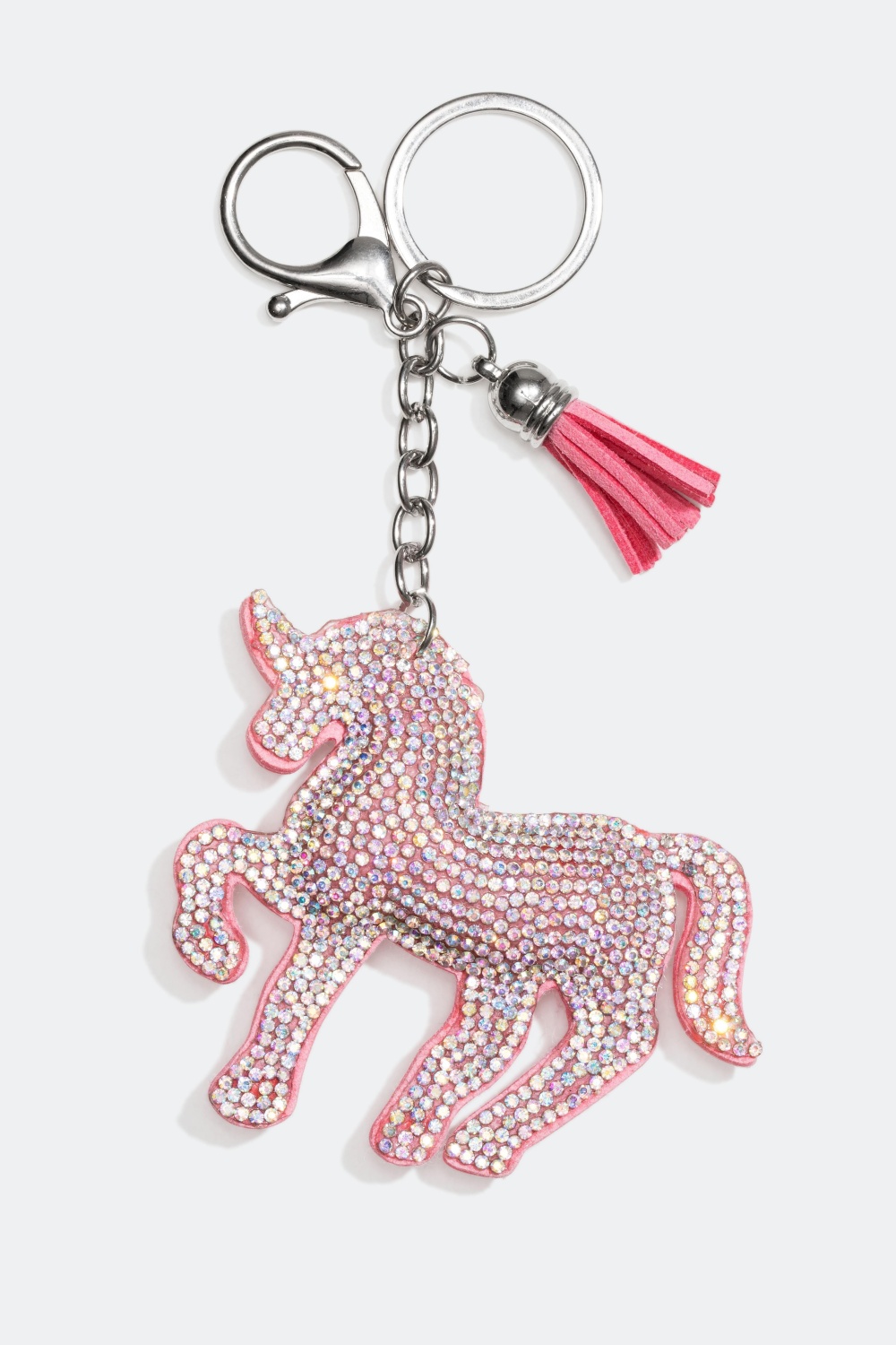 Nøkkelring med glittrende unicorn og tassle i gruppen Barn / Barnetilbehør / Nøkkelringer til barn hos Glitter (319708)