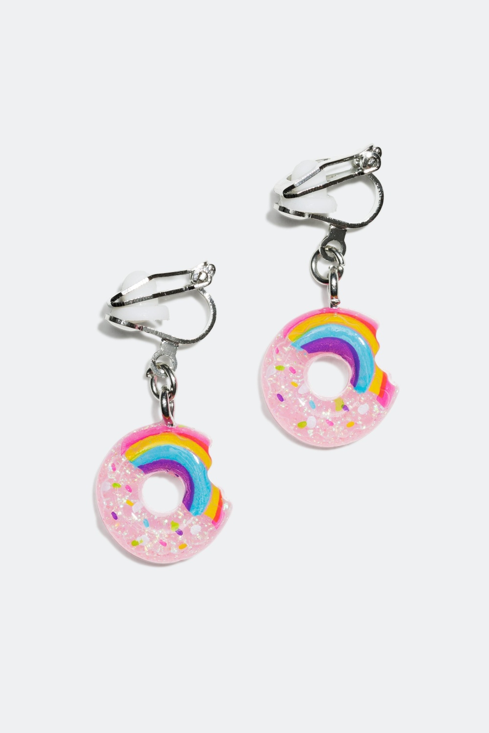 Clipsøredobber, donut med regnbue i gruppen Barn / Barnesmykker hos Glitter (322646)
