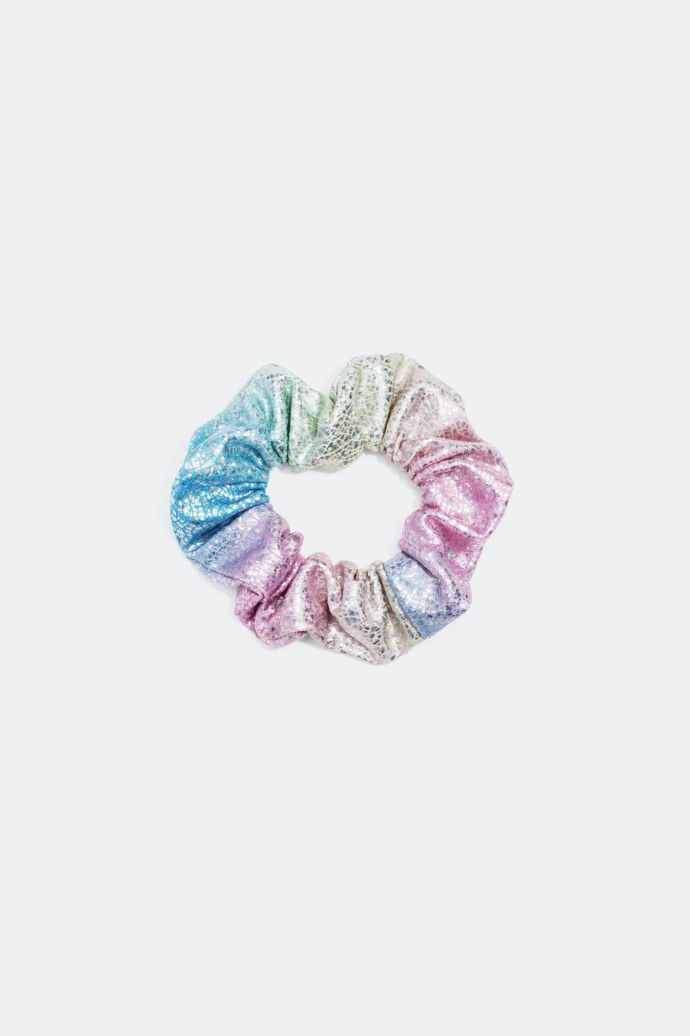 Skimrende regnbue-scrunchie i gruppen Barn / Hårtilbehør til barn / Scrunchier til barn hos Glitter (323276)