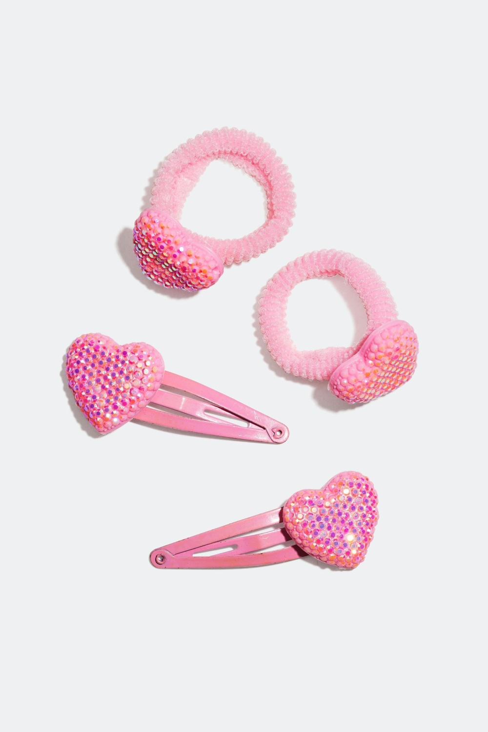 Rosa hårstrikker og hårspenner i gruppen Barn / Hårtilbehør til barn hos Glitter (325138)