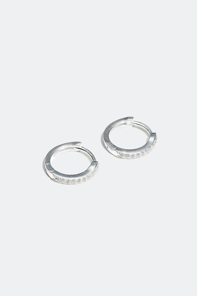 Små øreringer med Cubic Zirconia-steiner, 1,2 cm i gruppen Ekte sølv / Sølvøredobber / Øreringer i ekte sølv hos Glitter (326691011000)