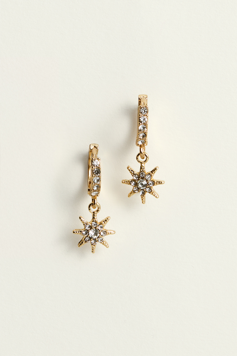 Øreringer med stjerneformede anheng og glassteiner i gruppen Smykker / Øredobber / Øreringer hos Glitter (327957661000)