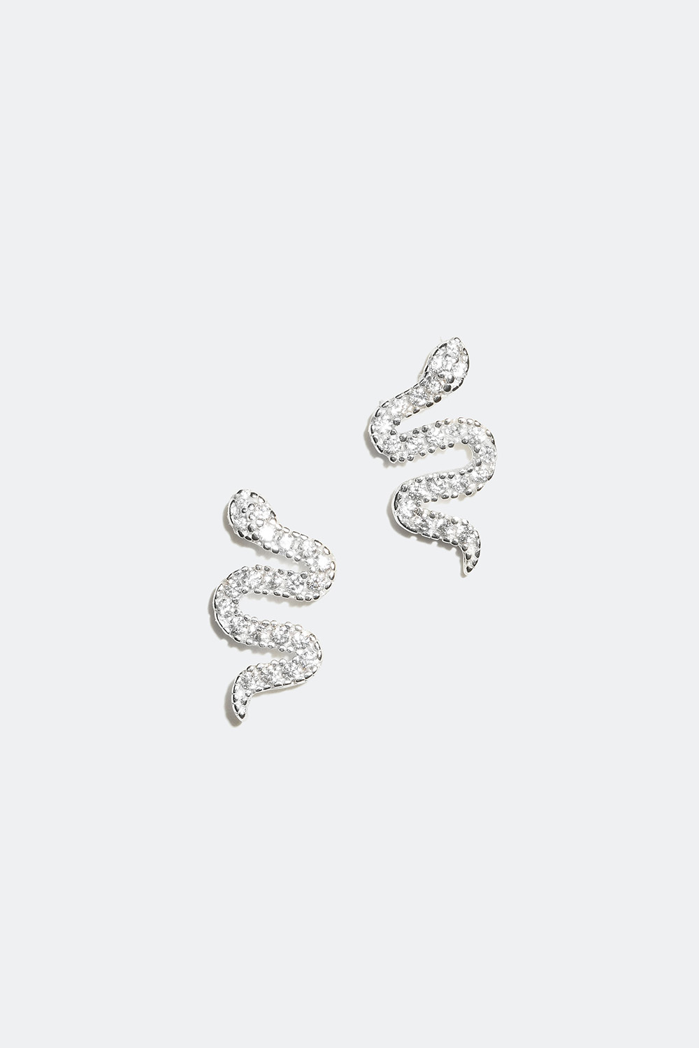 Sølvøredobber med slanger og Cubic Zirconia i gruppen Ekte sølv / Sølvøredobber hos Glitter (328026)