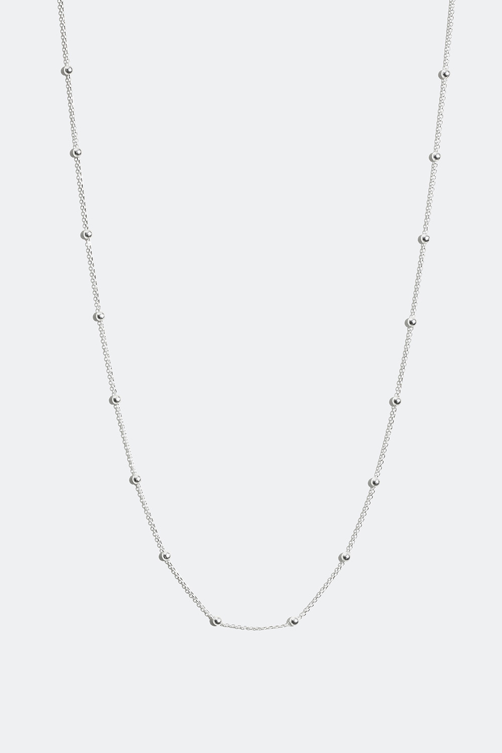 Halskjede i ekte sølv med kuler i gruppen Sølvsmykker / Sølvhalskjeder / Kjeder hos Glitter (328033)