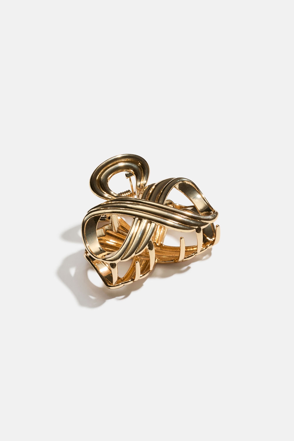 Gullfarget hårspenne i metall med runde former i gruppen Håraccessories / Spenner & klemmer / Hårklyper hos Glitter (331002002000)