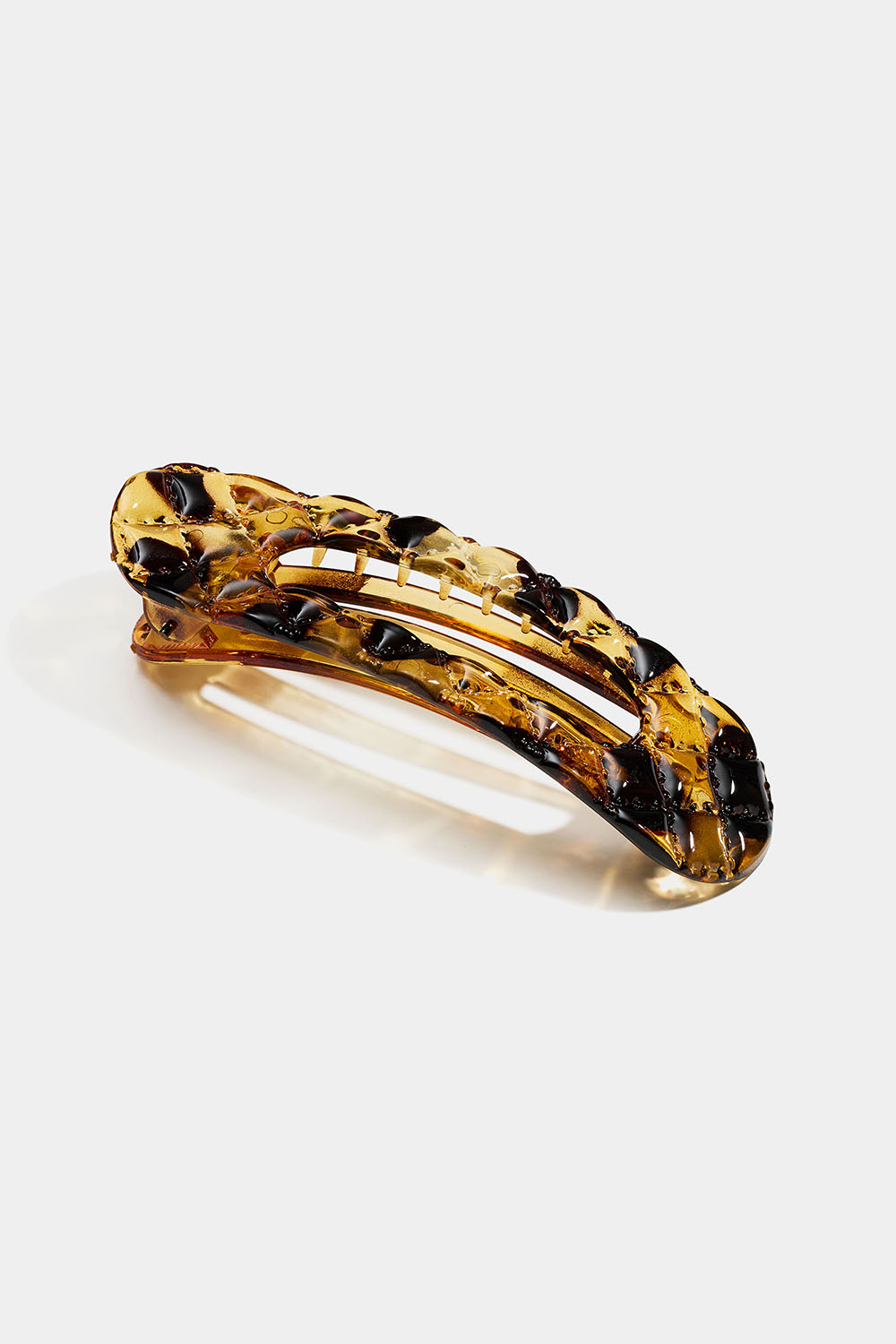 Skilpaddemønstret avlang hårspenne i gruppen Håraccessories / Spenner & klemmer / Hårklyper hos Glitter (331002250700)