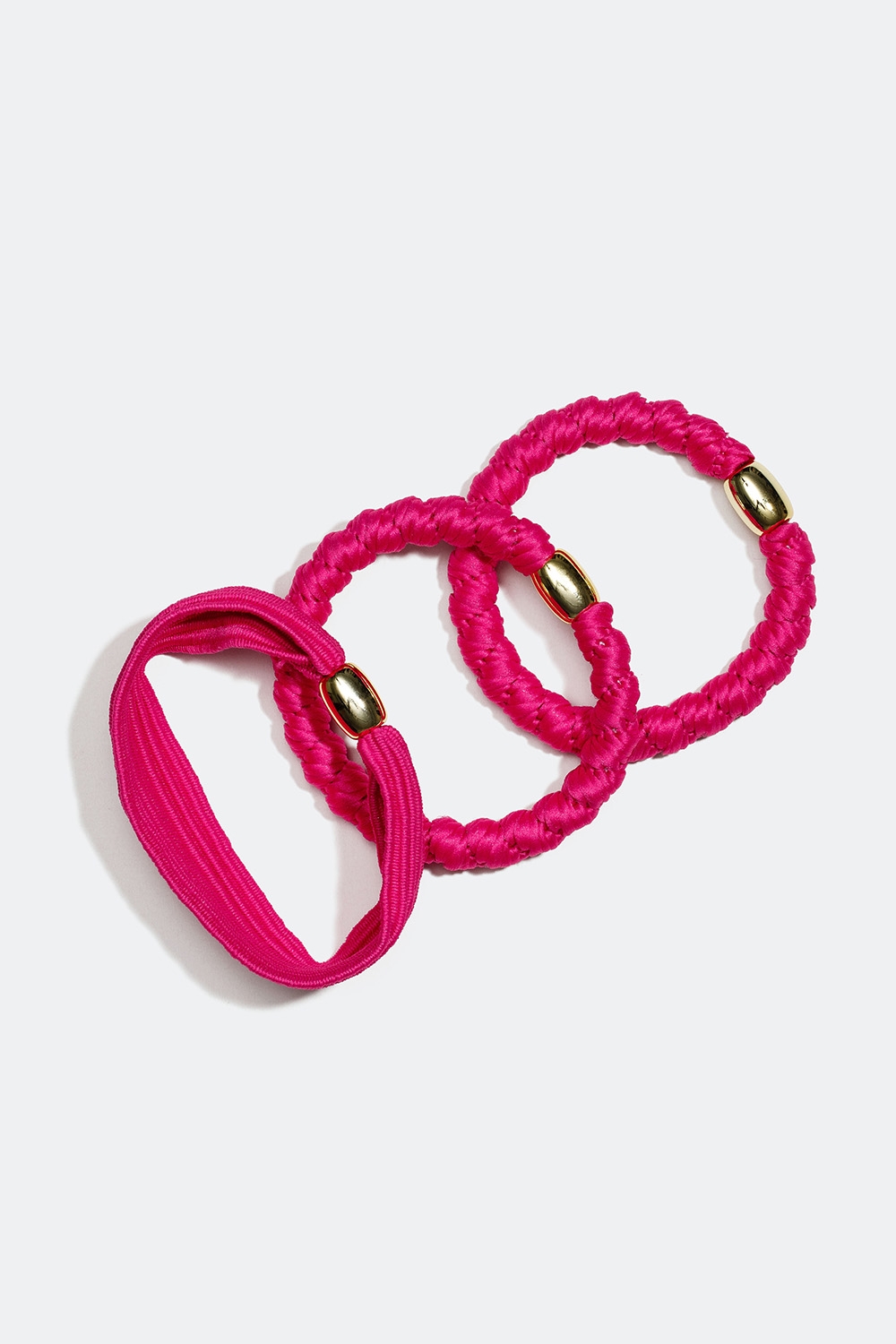 Brede og flettede hårstrikker i rosa, 3-pakning i gruppen Håraccessories / Hårstrikker / Flerpakning hos Glitter (332000505500)