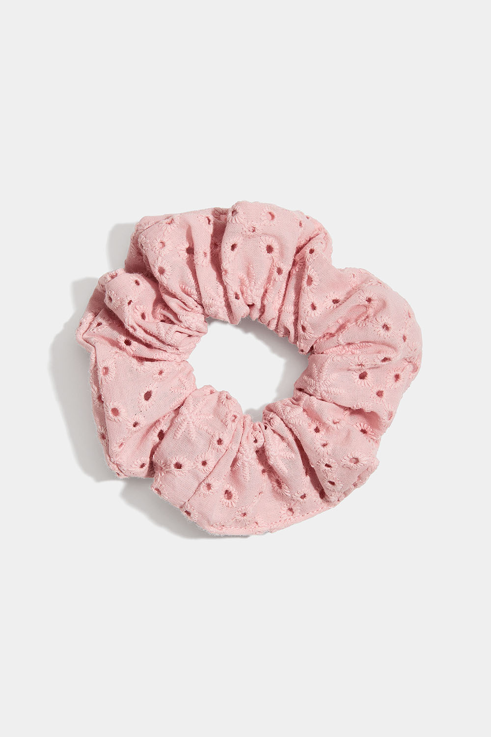 Brodert scrunchie, rosa