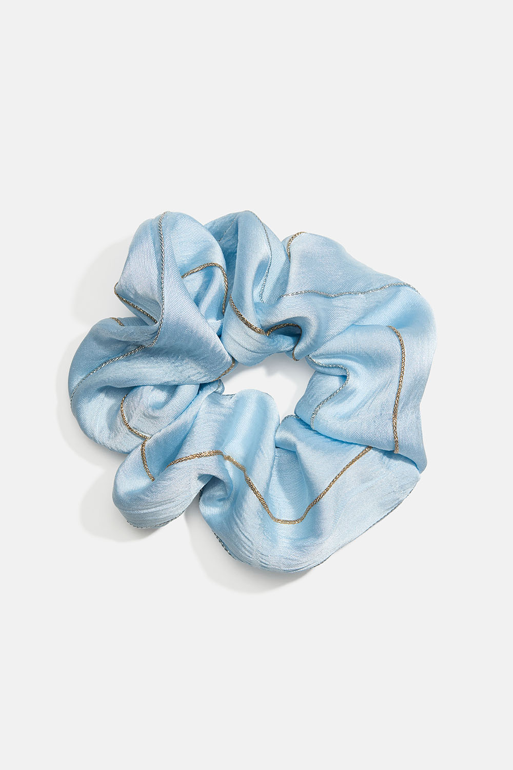 Blått hårstrikk med gulltråder i gruppen Håraccessories / Scrunchies hos Glitter (332002177100)