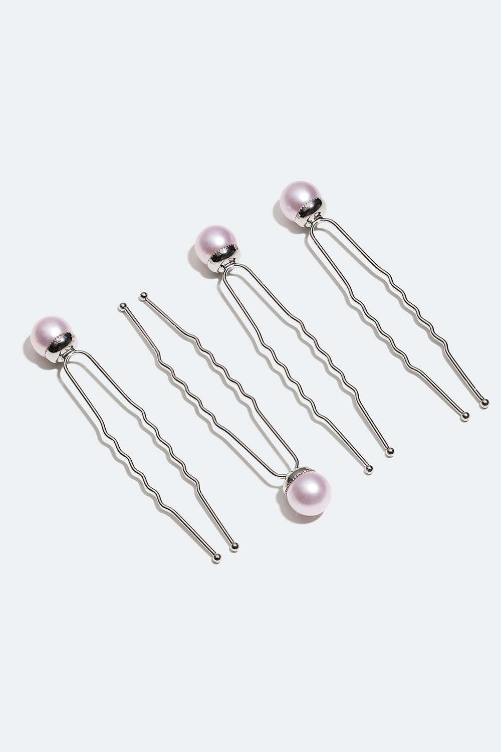 Hårnåler med rosa perler for å sette opp håret, 4-pakning i gruppen Håraccessories / Styling & verktøy hos Glitter (334000075100)