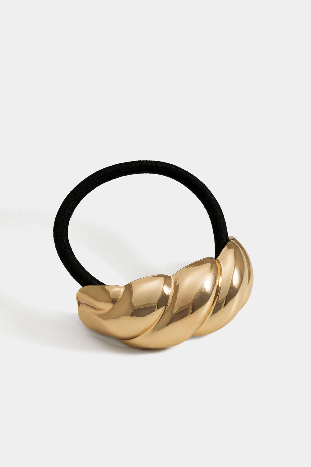 Hårstrikk med gyllen, snodd metalldekor i gruppen Håraccessories / Hårstrikker / Strikker med detaljer hos Glitter (334000202000)