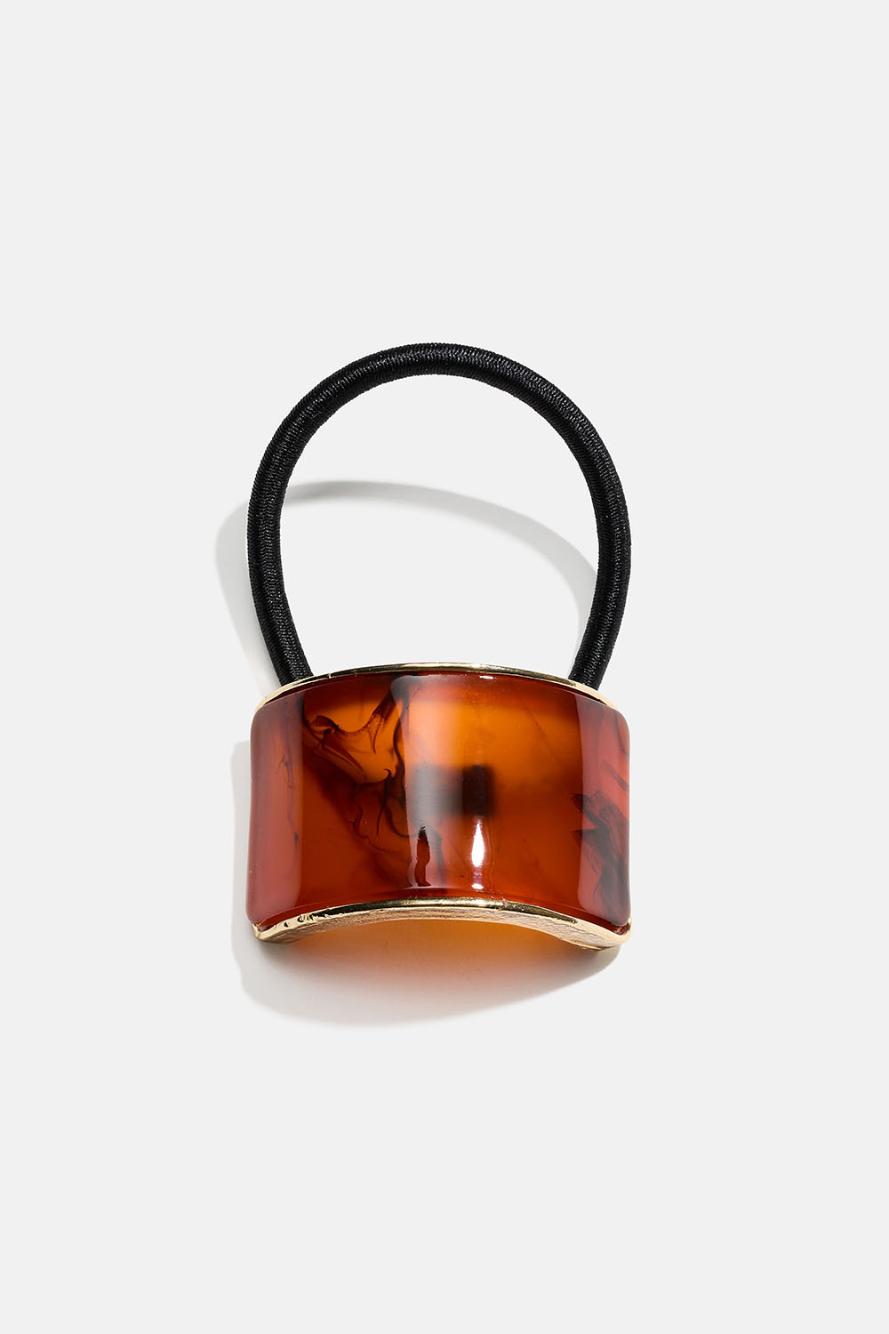 Hårstrikk med mørkebrun marmorert detalj i gruppen Håraccessories / Hårstrikker / Strikker med detaljer hos Glitter (334000368200)