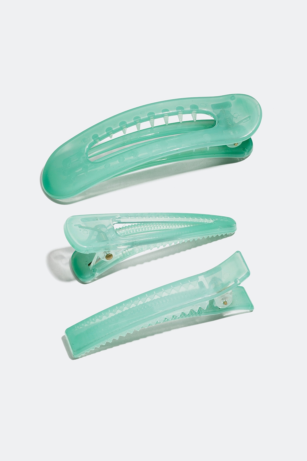 Lysegrønne hårspenner, 3-pakning i gruppen Hårtilbehør / Spenner & klemmer / Flerpakning hos Glitter (33500009)