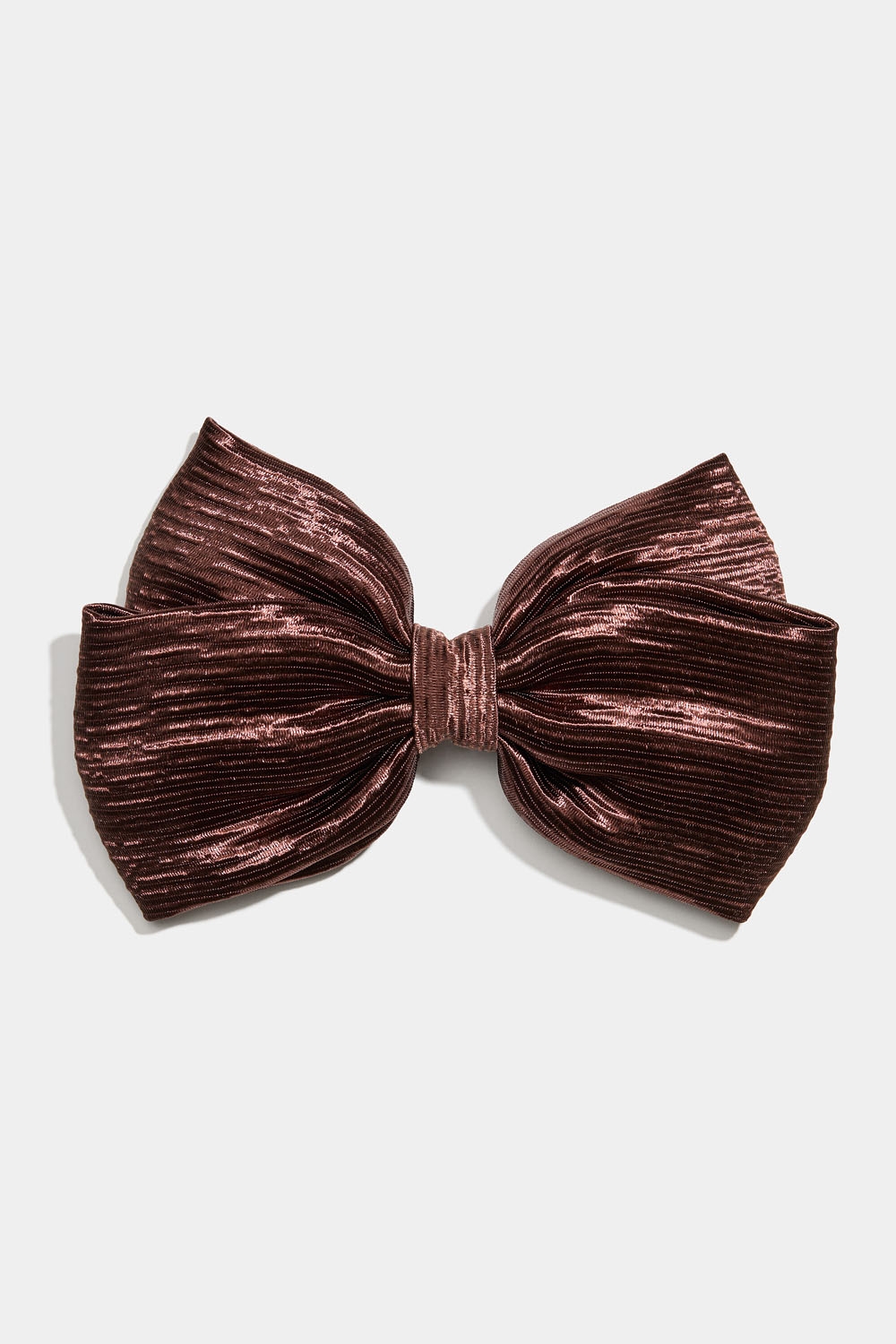 Hårspenne med brun, plissert sløyfe i gruppen Håraccessories / Spenner & klemmer / Hårspenner hos Glitter (335001898200)