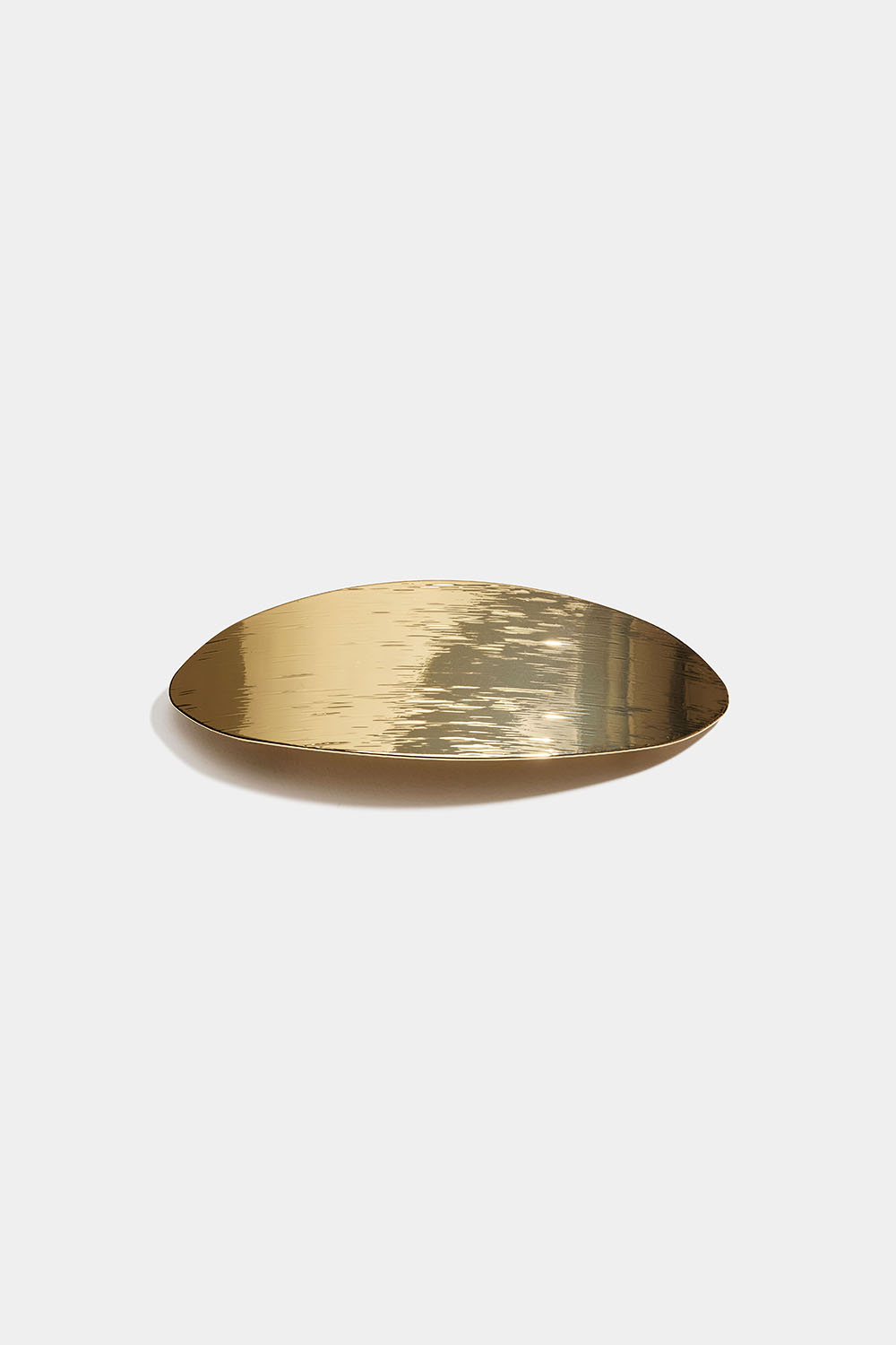 Oval gullfarget hårspenne med børstet overflate i gruppen Håraccessories / Spenner & klemmer / Hårspenner hos Glitter (335002302000)