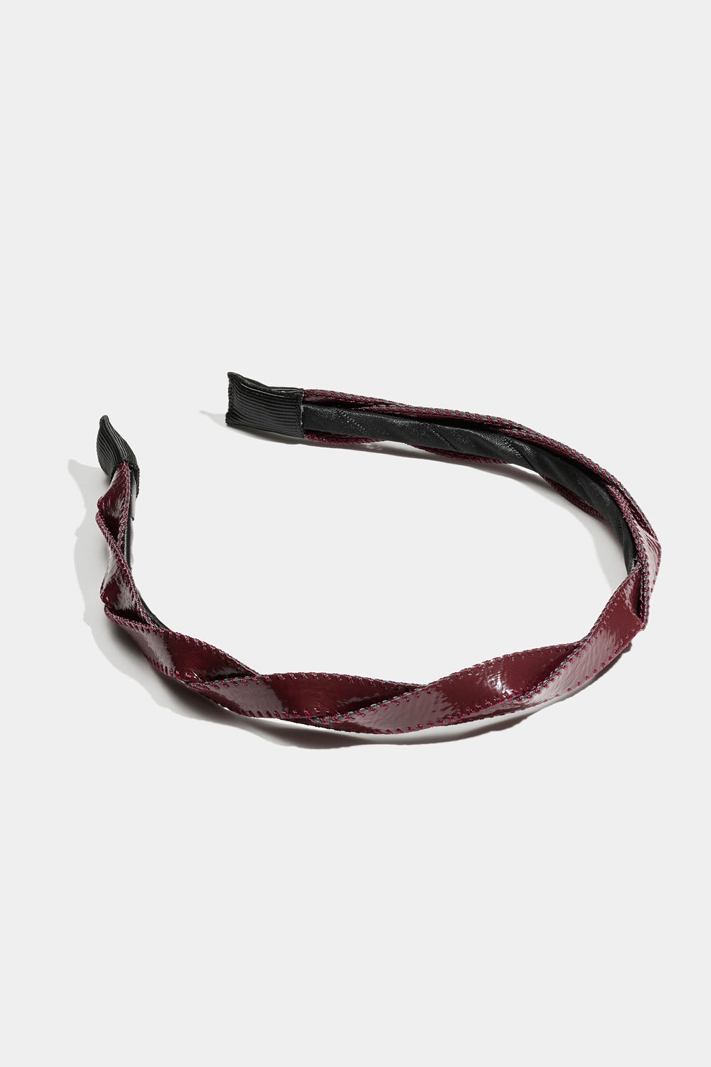 Vinrød hårbøyle med tvunnet bånd i gruppen Håraccessories / Hårbøyler hos Glitter (336001326300)